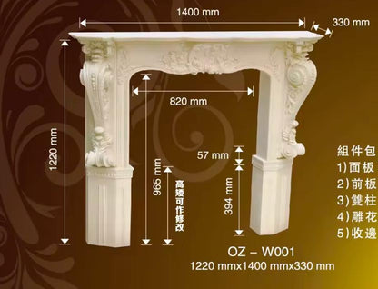 Șemineu decorativ din poliuretan W001