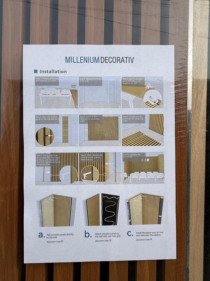 Riflaje MDF 270 x 60 cm (Bej deschis)