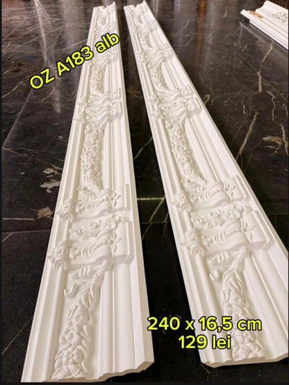 Cornise 240 x 16.5 cm alb