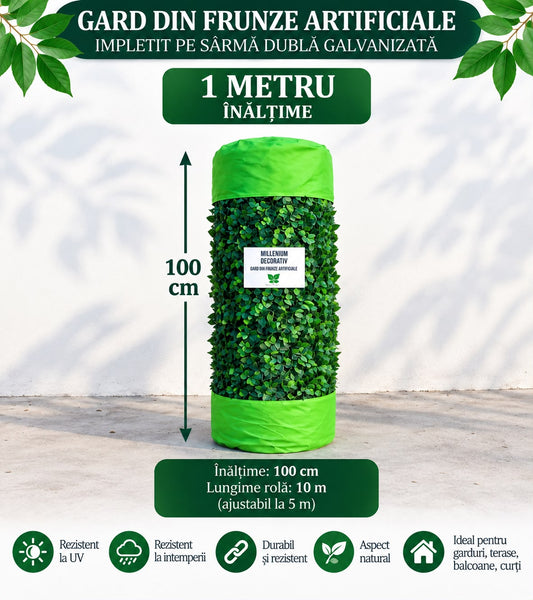 GARD DECORATIV CU FRUNZE ARTIFICIALE! - 100cm
