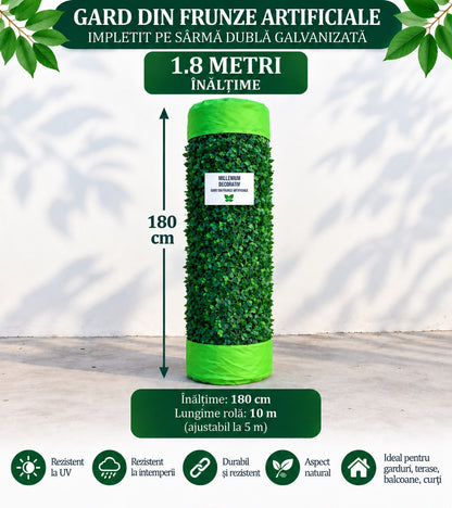 GARD DECORATIV CU FRUNZE ARTIFICIALE! - 180cm